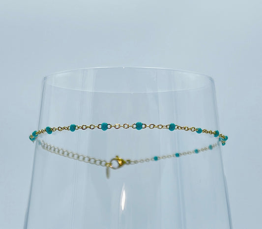 TURQUOISE TINY DOTS BRACELET