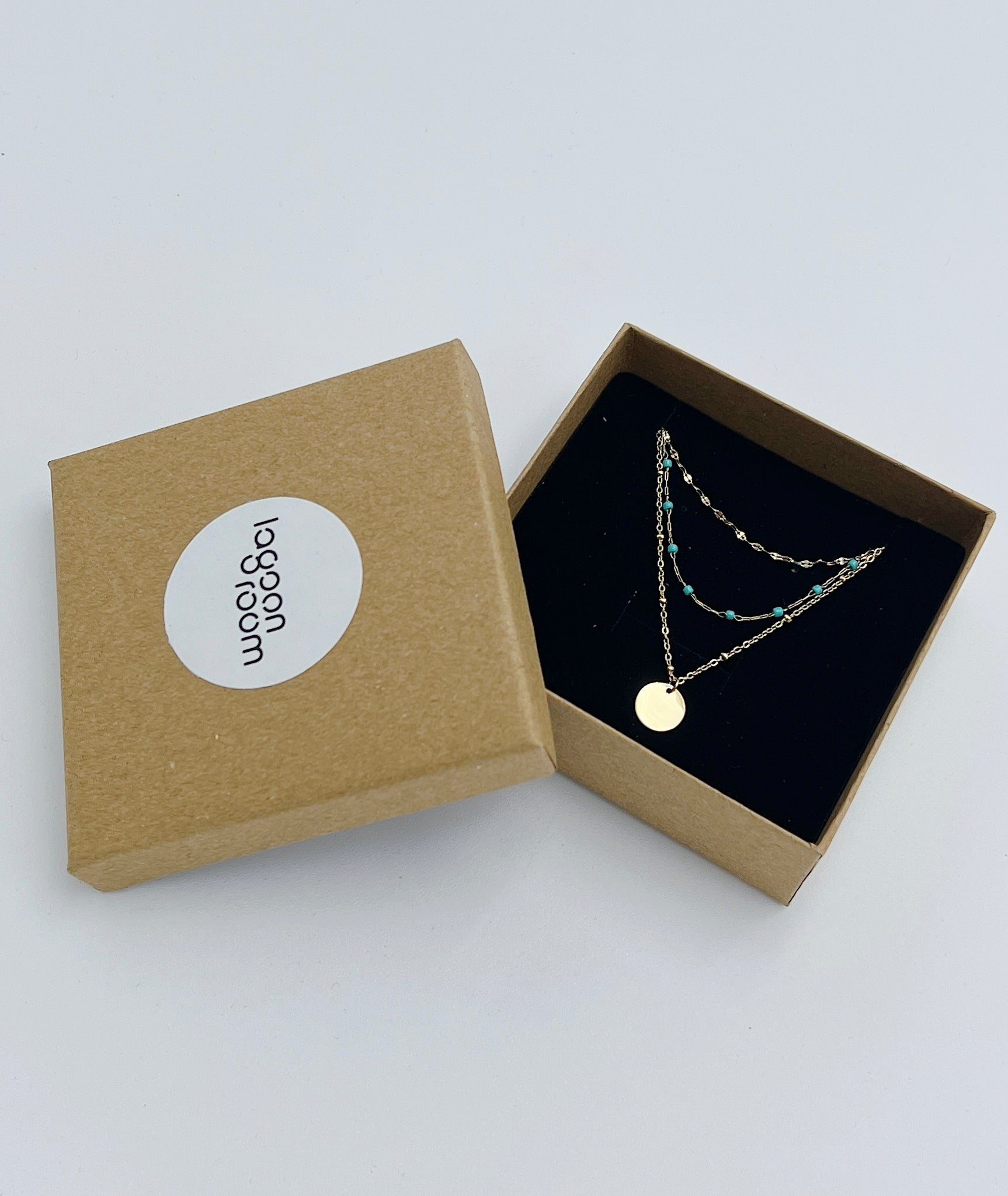 TRIPLE GOLD TURQUOISE NECKLACE