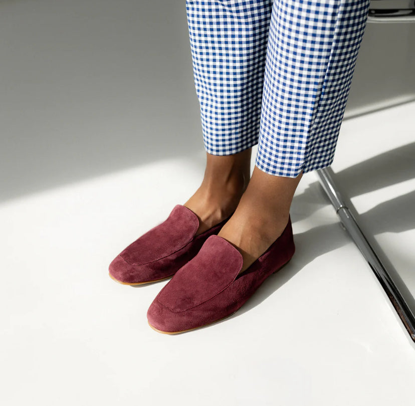 BLANCA SUEDE BURGUNDY LOAFER