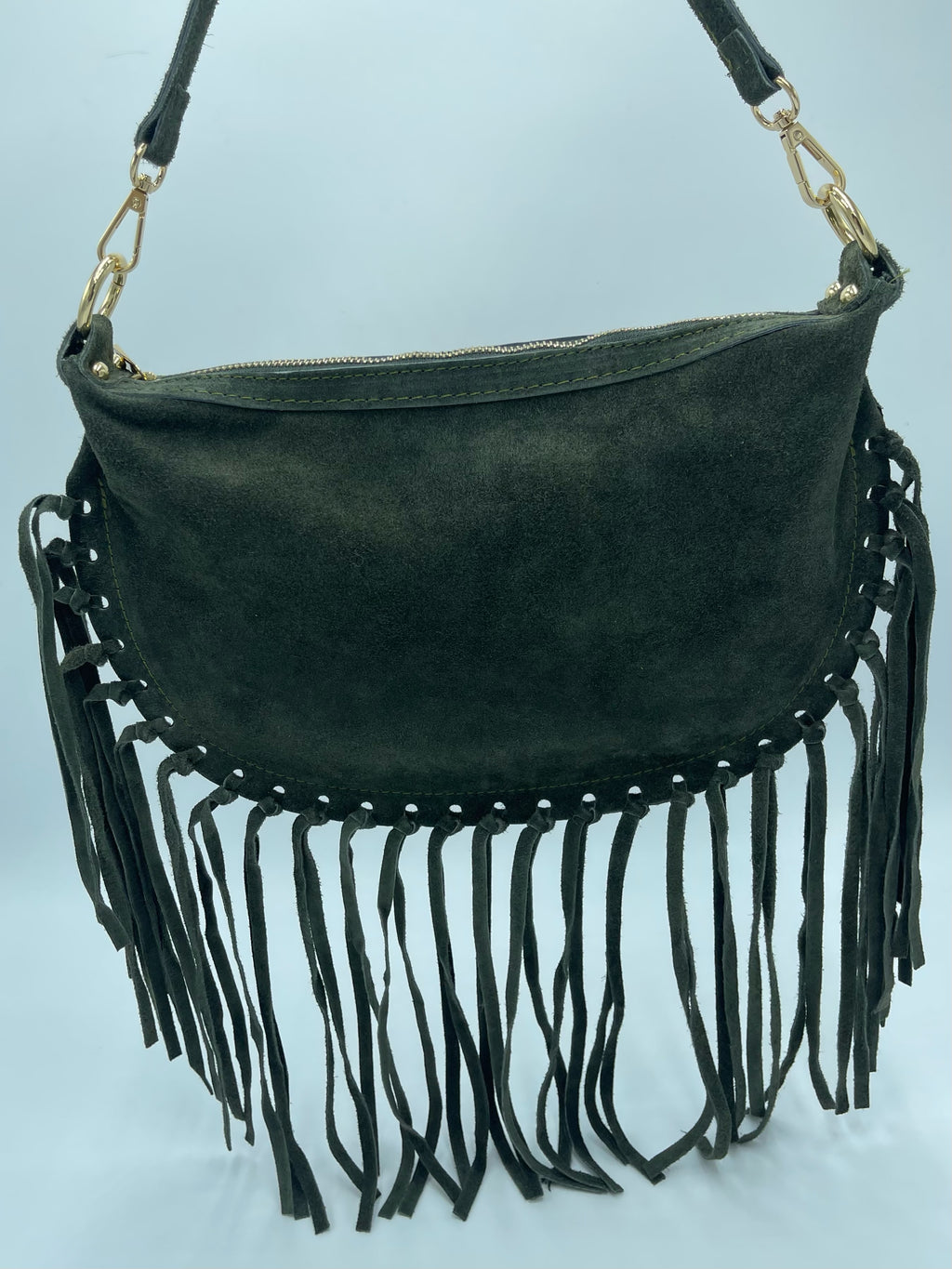 SUEDE BAG WITH FRINGES KAKHI