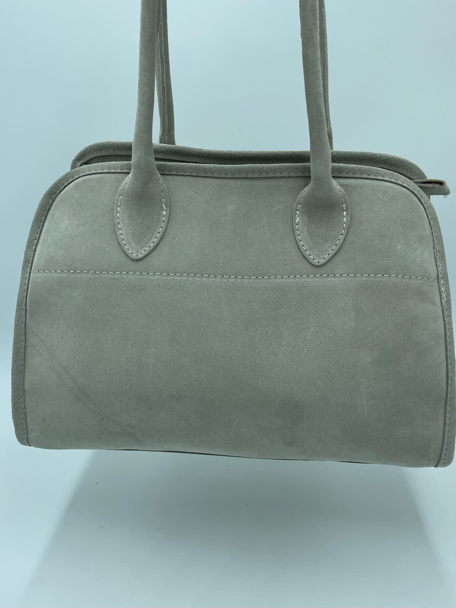 SUEDE HANDLES BAG TAUPE