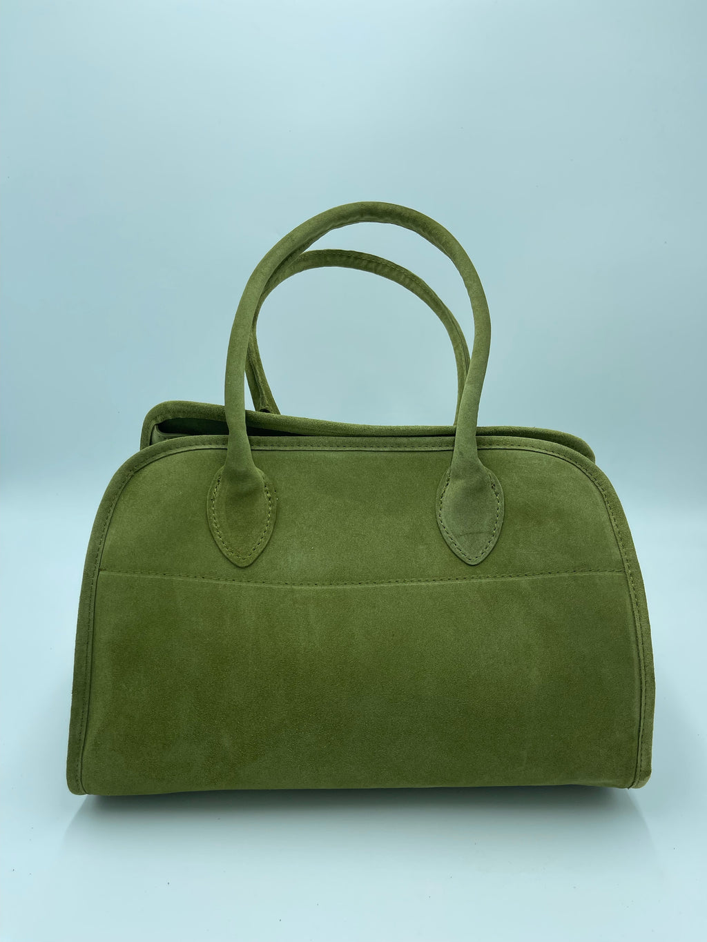 SUEDE HANDLES BAG GREEN