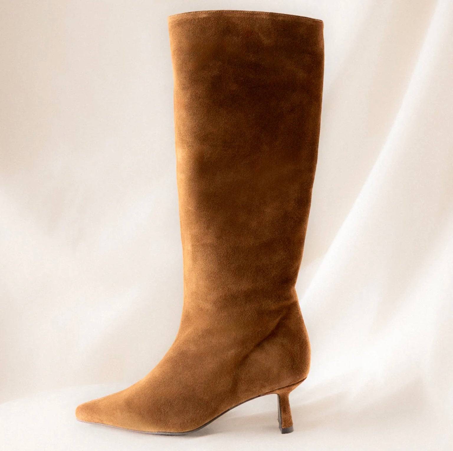 PEPA BROWN BOOT HEEL MIDI 5CM