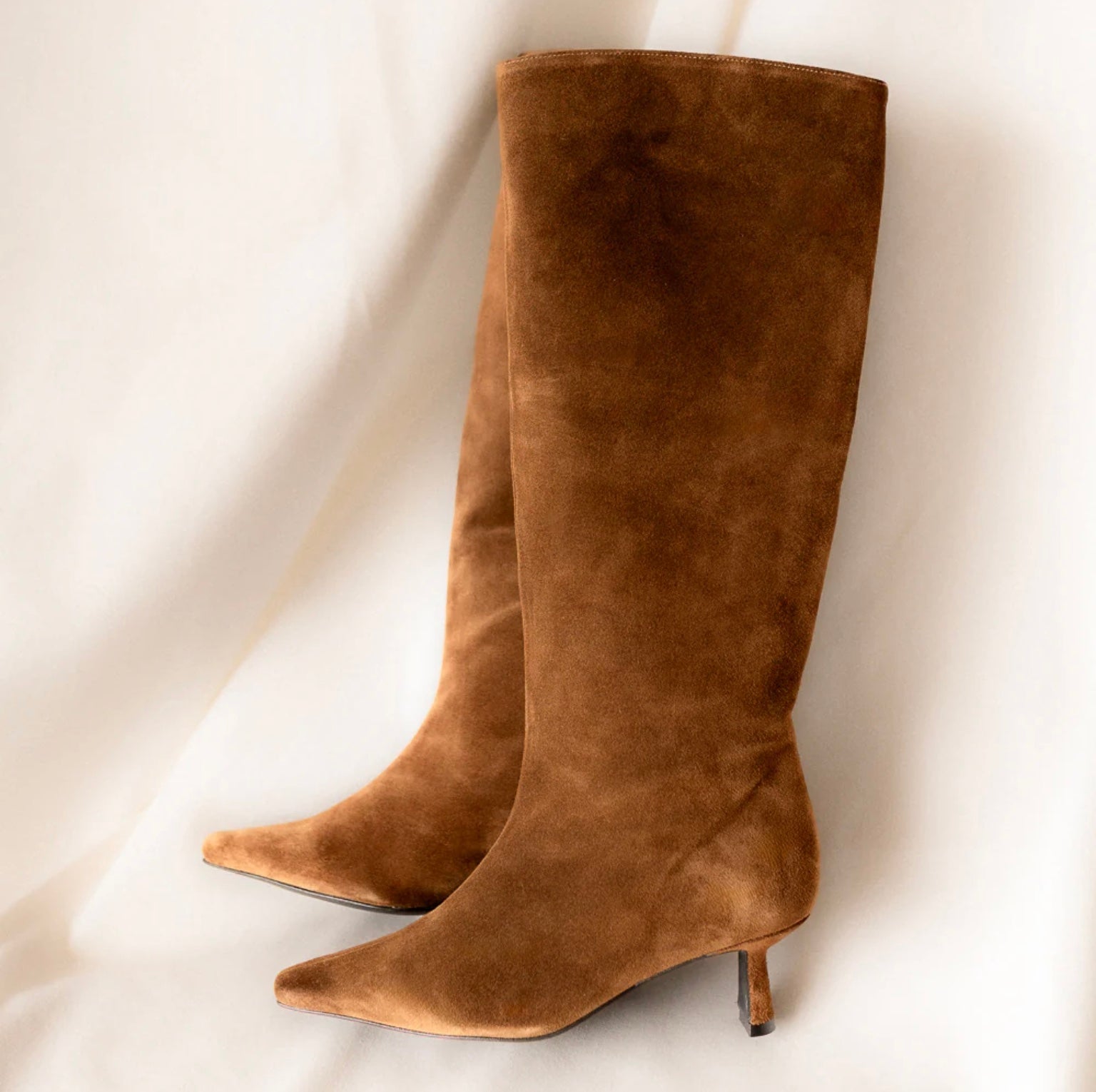 PEPA BROWN BOOT HEEL MIDI 5CM