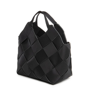 PARIS S BLACK DIAMONDS BRAIDED NEOPRENE BAG