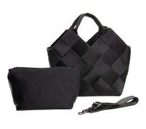 PARIS S BLACK DIAMONDS BRAIDED NEOPRENE BAG