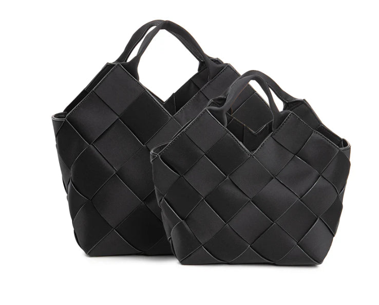 PARIS S BLACK DIAMONDS BRAIDED NEOPRENE BAG