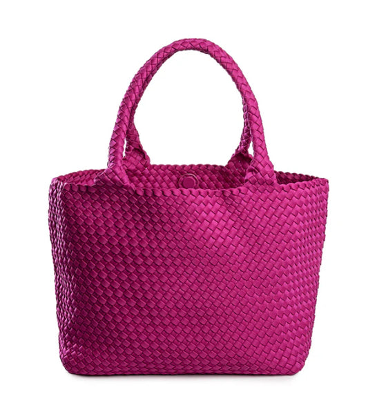 MONACO FUCHSIA BRAIDED BEACH BAG