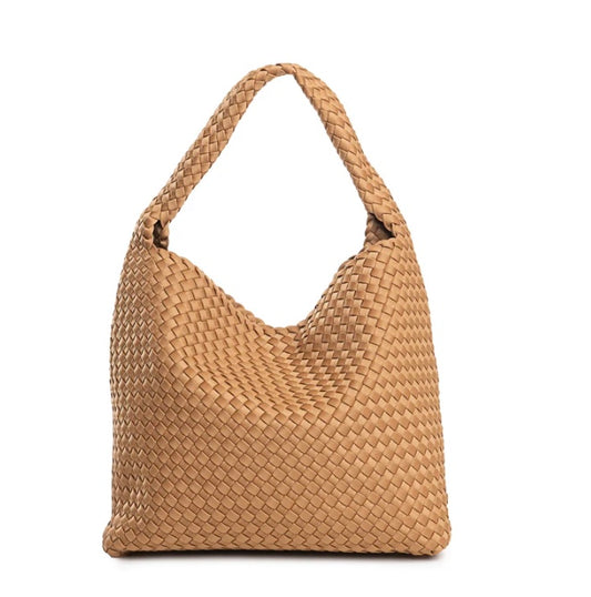 LONDON X BEIGE BRAIDED NEOPRENE SACK BAG