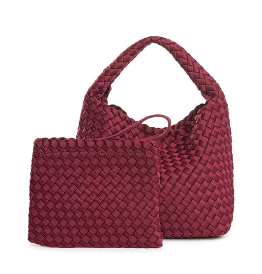 LONDON S BORDEAUX BRAIDED NEOPRENE SACK BAG