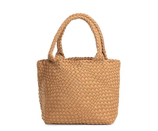 BASIC BEIGE TOASTED BRAIDED NEOPRENE BAG