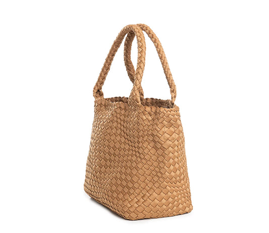 BASIC BEIGE TOASTED BRAIDED NEOPRENE BAG