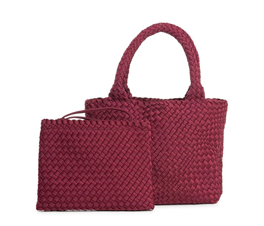 BASIC BORDEAUX TOASTED BRAIDED NEOPRENE BAG