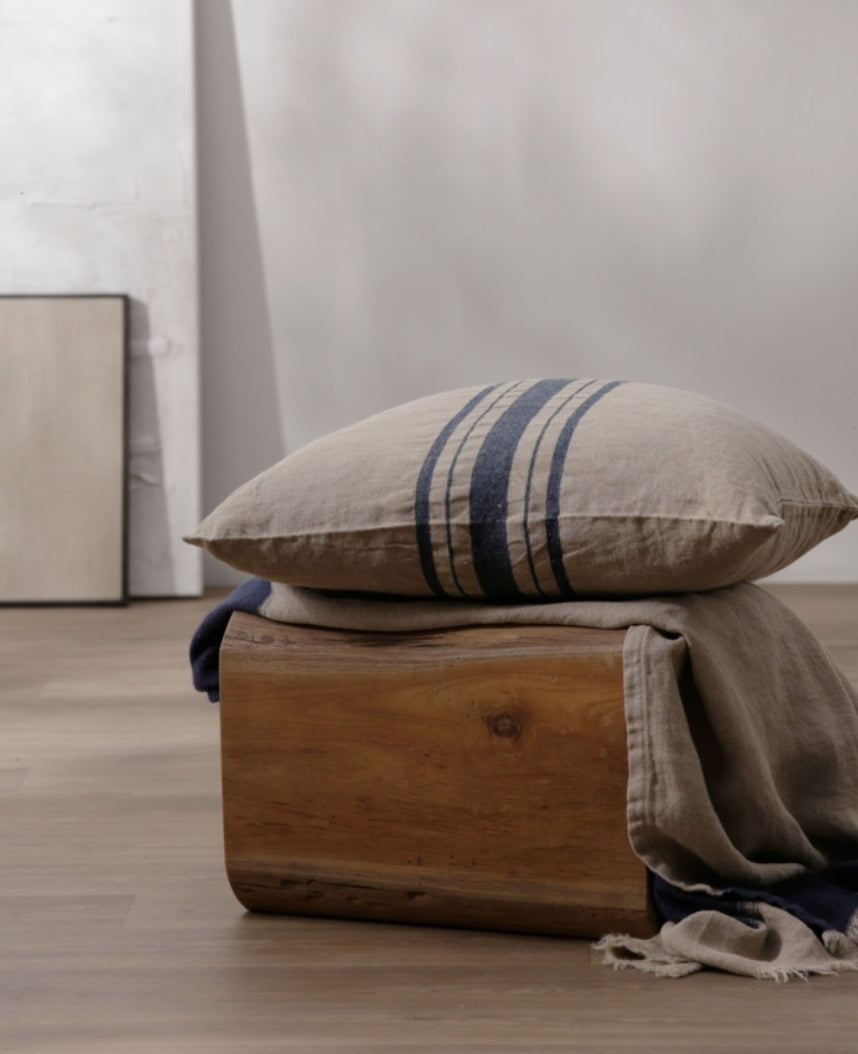 PILLOW CASE Hudson Blue Linen  60x60 cm