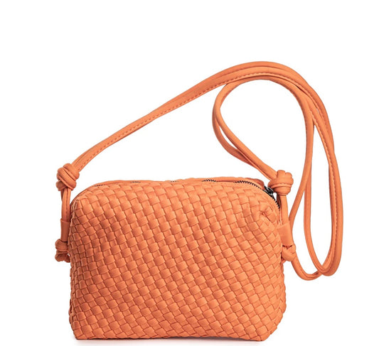 BOMBONERA ORANGE BRAIDED NEOPRENE BAG