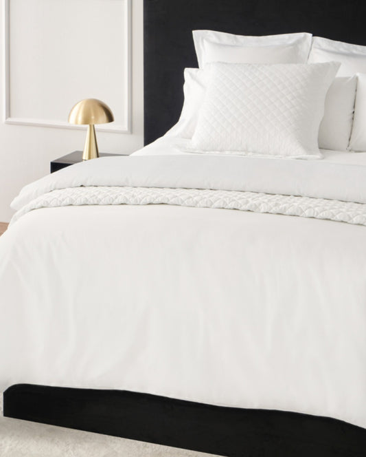 SATIN FITTED SHEET 300 WHITE