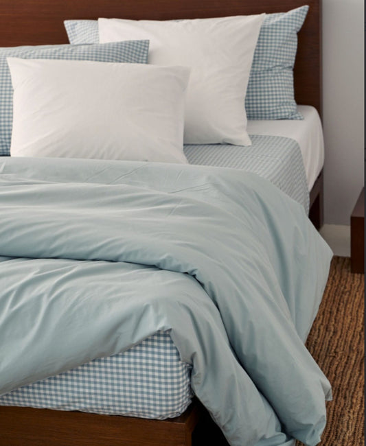 COTTON LIGHT BLUE DUVET COVER