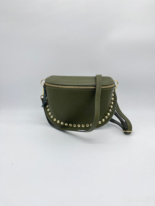 KAKI STUDDED CROSSBODY