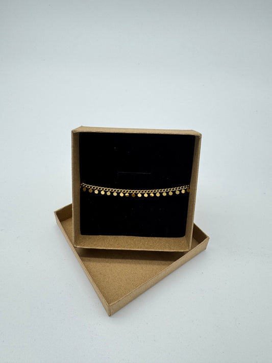 GOLD BRACELET WITH CHARMS