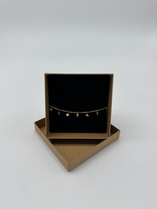 GOLD TINY BRACELET WITH DOTS