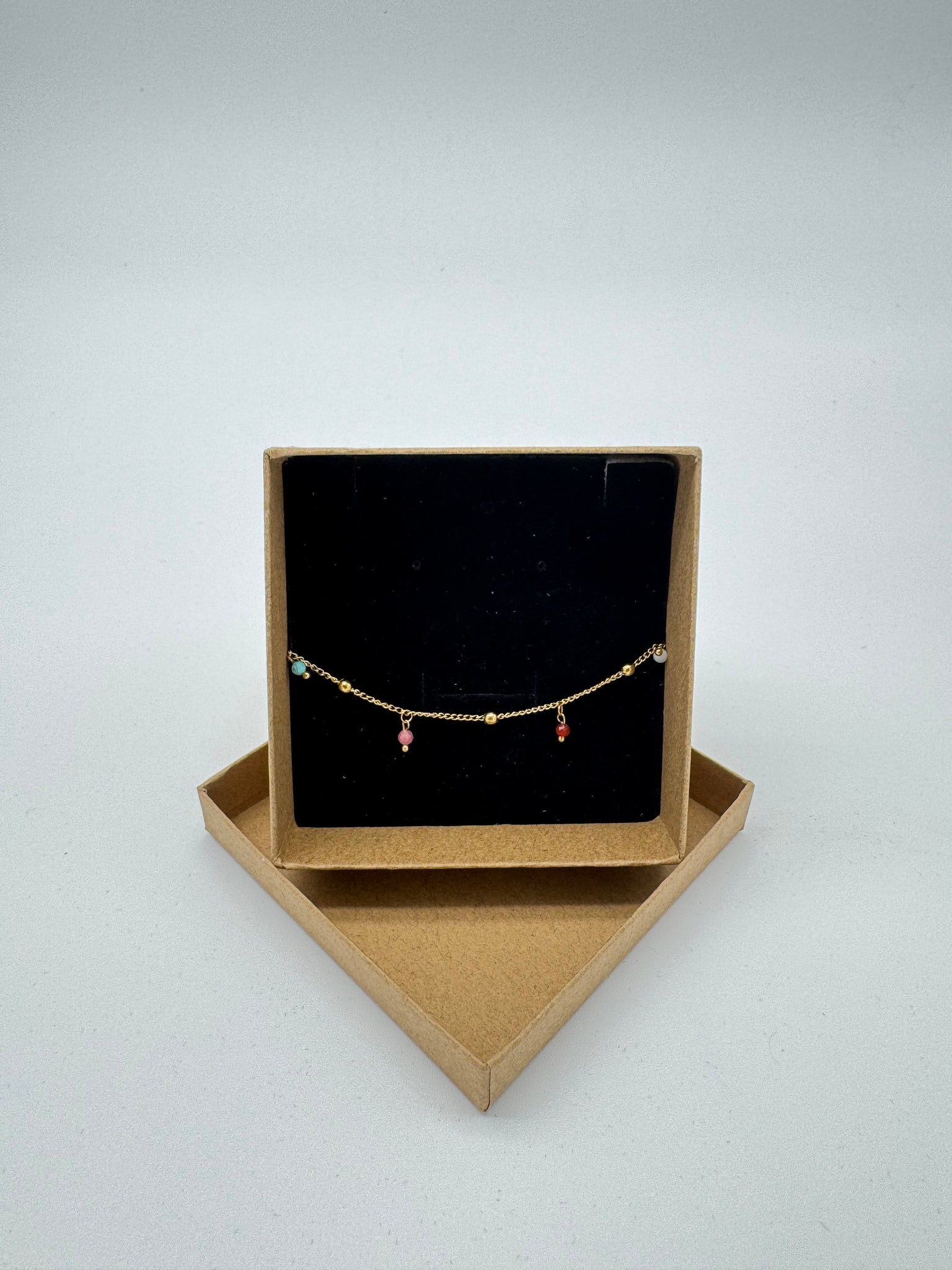 GOLD TINY MULTICOLOR DOTS BRACELET