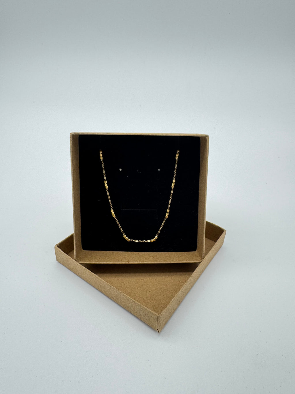 GOLD TRIPLE BEADS NECKLACE