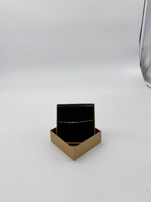 GOLD TINY WHITE DOTS BRACELET