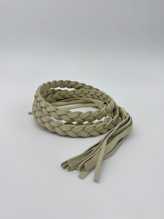 BRAIDED BELT BEIGE