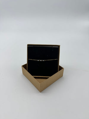 GOLD TINY WHITE DOTS BRACELET