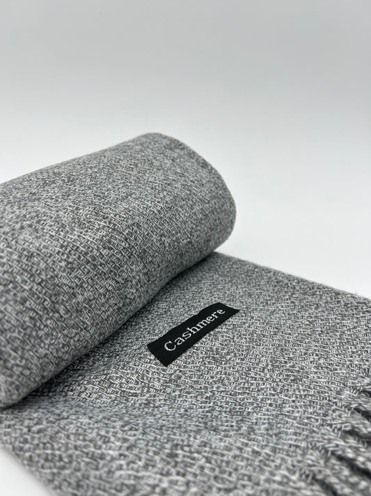 GREY CASHMERE SCARF