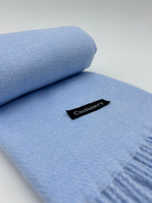 LIGTH BLUE CASHMERE SCARF