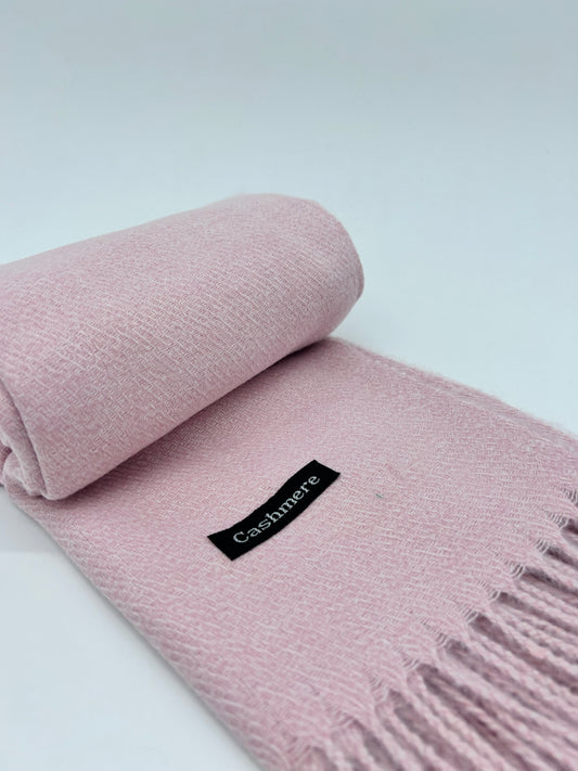 LIGHT PINK CASHMERE SCARF