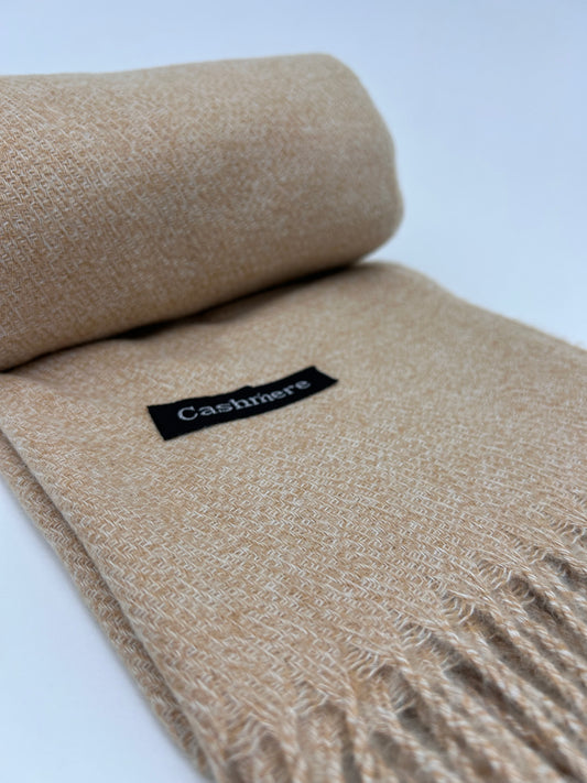 BEIGE CASHMERE SCARF