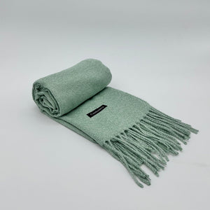 LIGHT GREEN CASHMERE SCARF