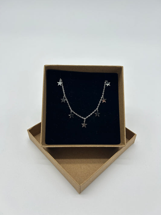 SILVER NECKLACE WITH STARS