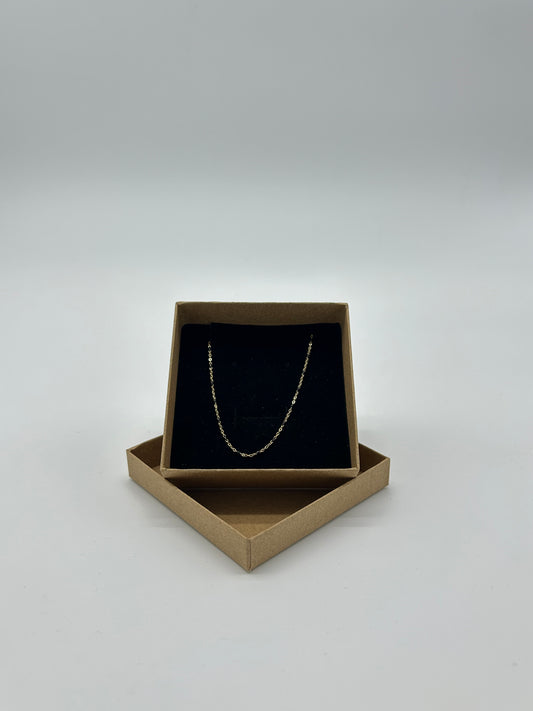 GOLD BLACK BEADS NECKLACE