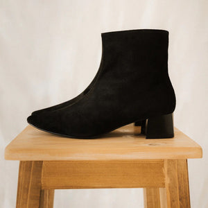 SILVIA BLACK SUEDE HEEL 4CM
