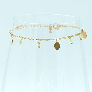 GOLD WHITE TEARS BRACELET