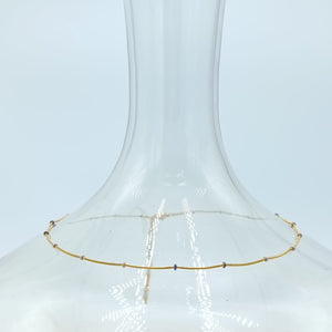 GOLD PURPLE BEADS NECKLACE
