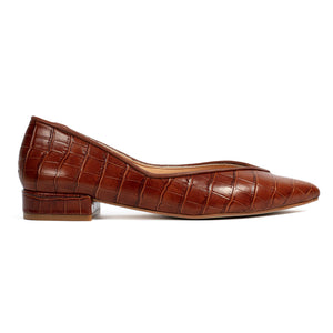 BÁRBARA BALLERINA  BROWN COCO EFFECT LEATHER