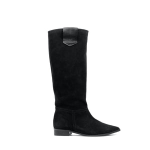 GLORIA BOOTS BLACK SUEDE HEEL 2CM