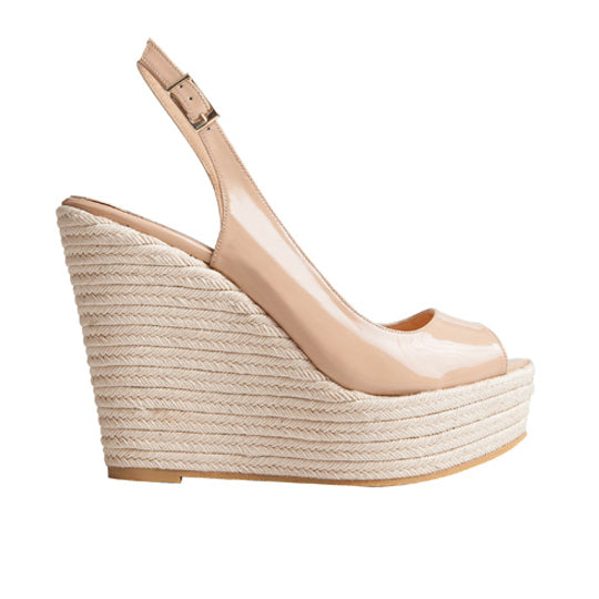 ISABEL WEDGE NUDE PATTERN LEATHER 12CM