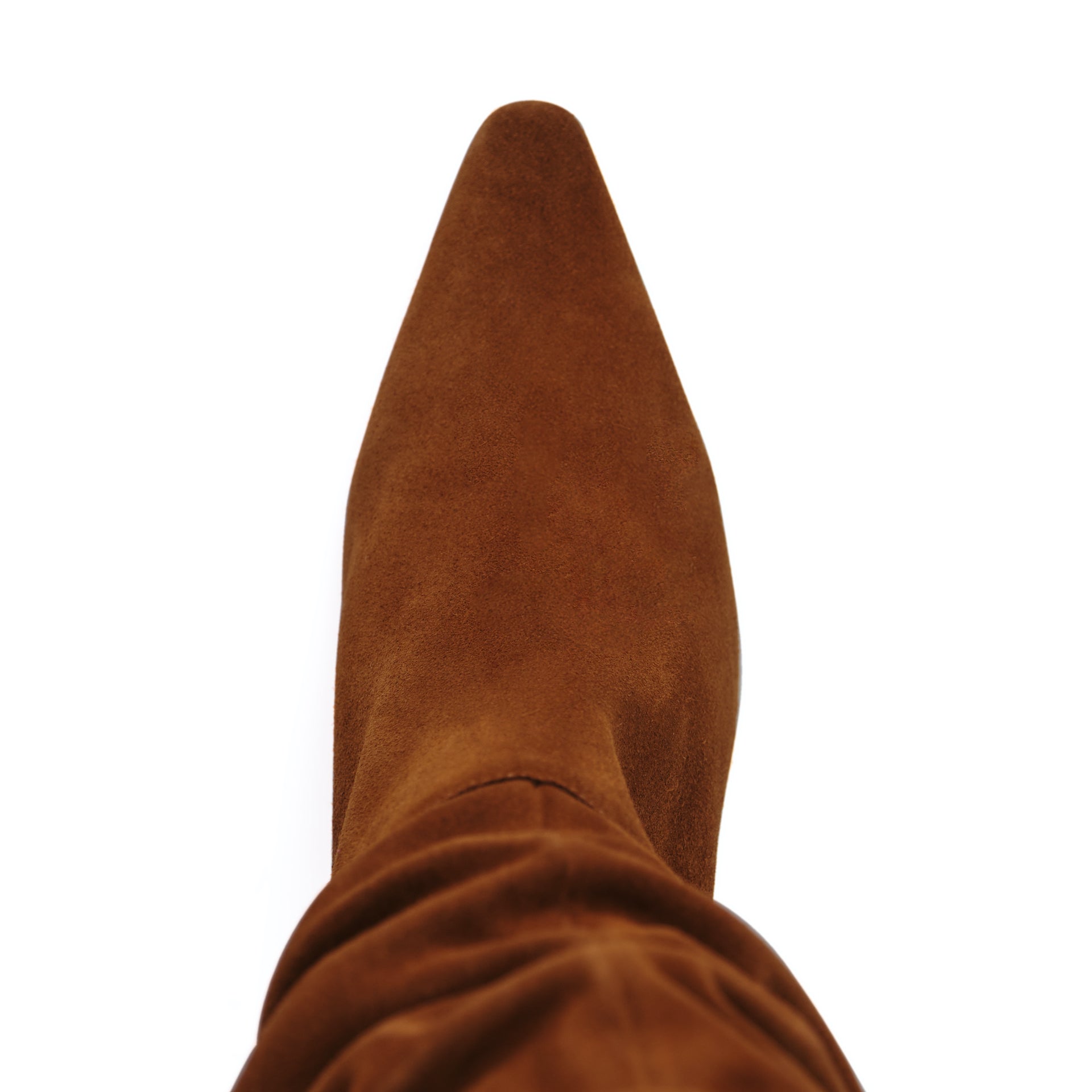 OSCAR BOOTIE  BROWN SUEDE MIDI HEEL 5CM